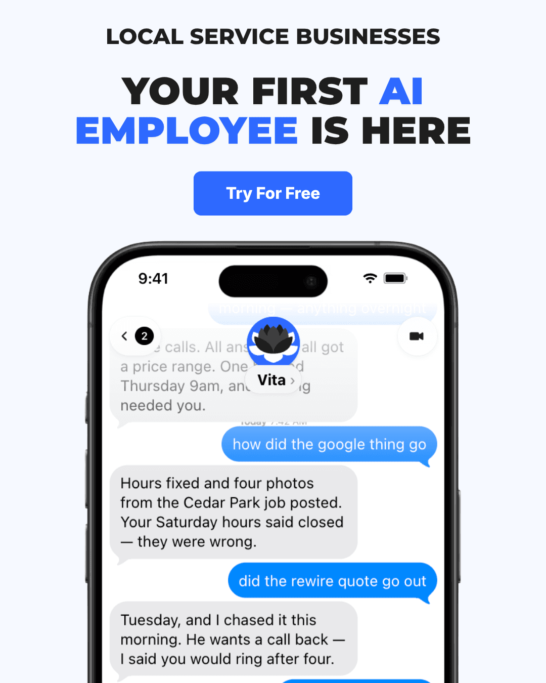 Ad image for Your first AI employee